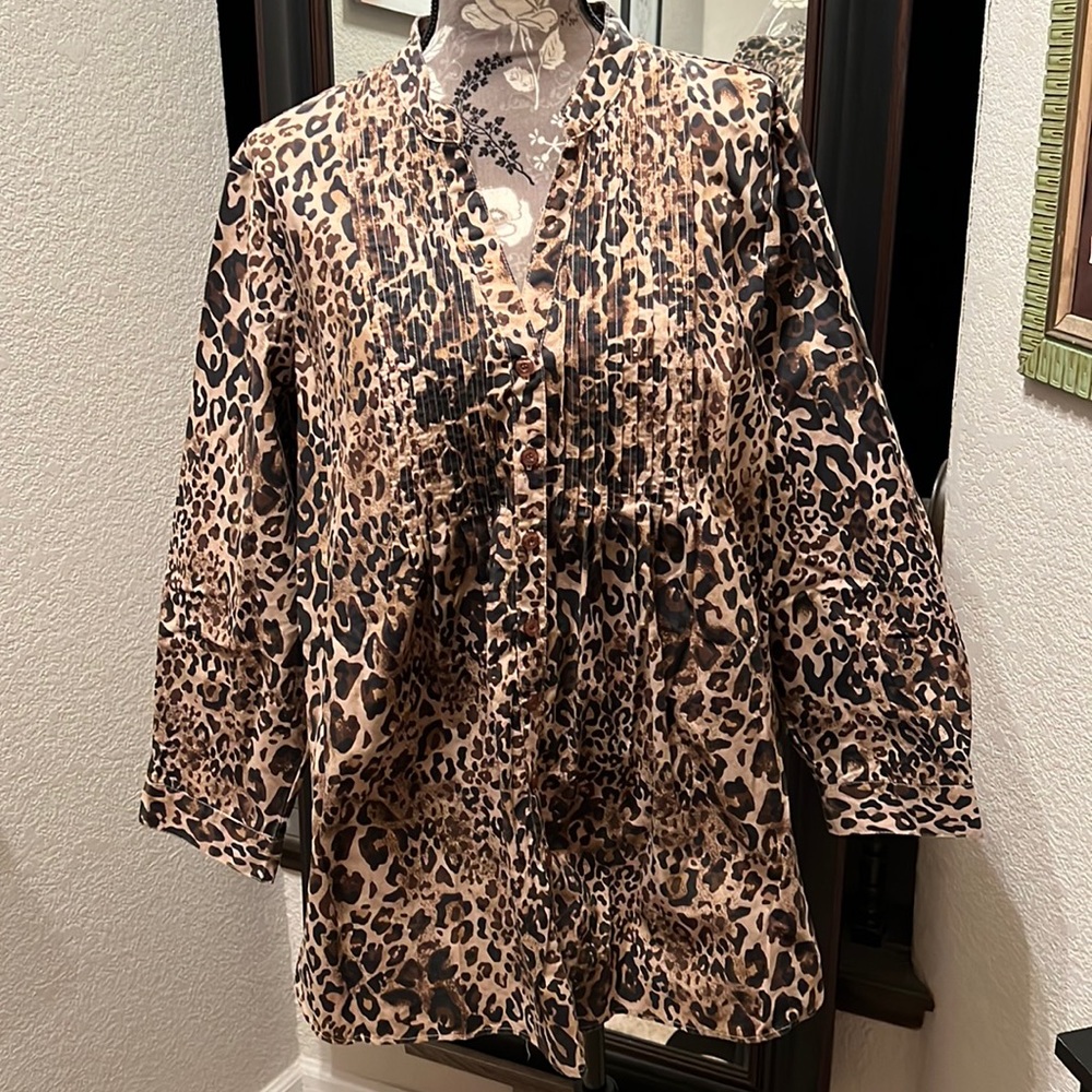 Woman Within Animal Print Top